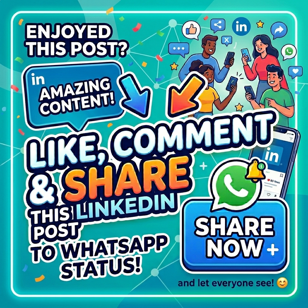 like, comment and share this linkedin post