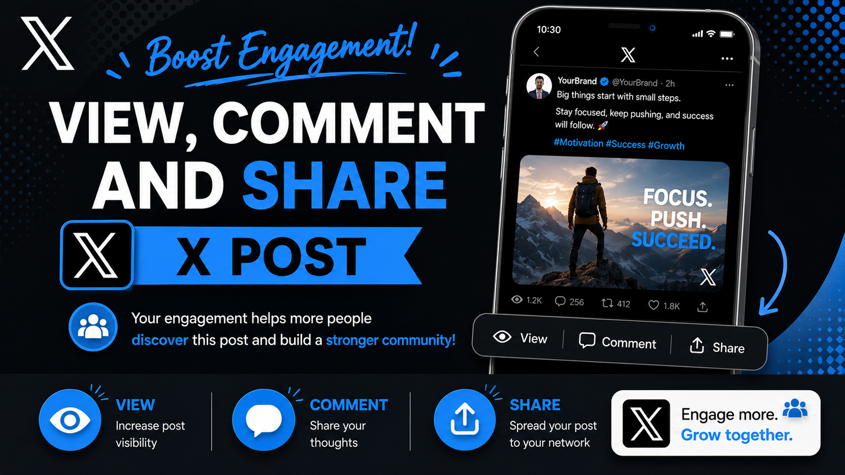 Like, Comment and Share X Post