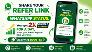share refer code at whatsapp status